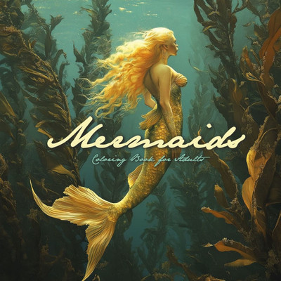 Mermaids Coloring Book for Adults : Oil Painting Texture Coloring Book Grayscale Mermaid Coloring Book for Advanced Colorists