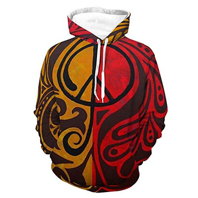 Unisex Long Sleeve Pullover Hoodies Womens Mens Art Painting Red Purple Gold Blue Black Cello Pattern Comfort Hooded T-Shirts With Pocket