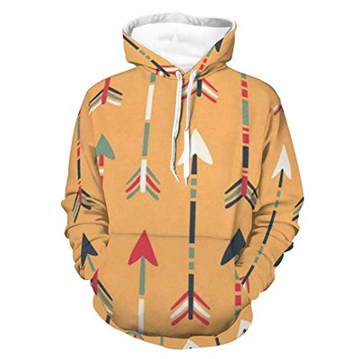 Unisex Women Men Hoodies Long Sleeve Stretchy Hoodie Pullover Sweatshirt Arrows 01 Pattern Autumn Outfit For Travel Sports