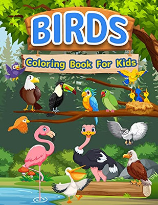 Birds Coloring Book For Kids: Amazing Birds Book For Kids, Girls And Boys. Bird Activity Book For Children And Toddlers Who Love Animals And Color ... Pages For Kids, Preschoolers And Toddlers.