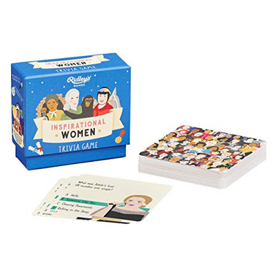 Ridley’s Inspirational Women Trivia Card Game – Quiz Game for Adults and Kids – 2+ Players – Includes 80 Cards with Unique Questions – Fun Family Game – Makes a Great Gift