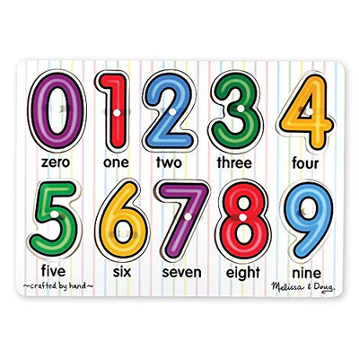 Melissa & Doug See-Inside Numbers Wooden Peg Puzzle (10 pcs)
