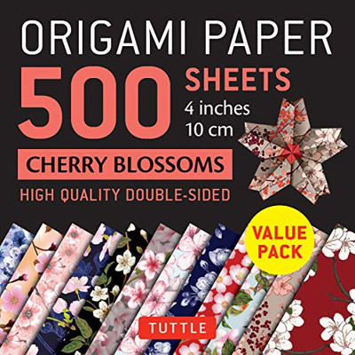 Origami Paper 500 sheets Cherry Blossoms 4" (10 cm): Tuttle Origami Paper: High-Quality Double-Sided Origami Sheets Printed with 12 Different Patterns