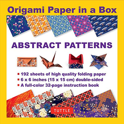 Origami Paper in a Box - Abstract Patterns: 192 Sheets of Tuttle Origami Paper: 6x6 Inch High-Quality Origami Paper Printed with 10 Different Patterns: 32-page Instructional Book of 4 Projects