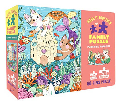 Chronicle Books Piece It Together Family Puzzle: Purrmaid Paradise, 1 EA