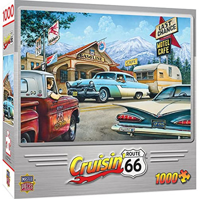 MasterPieces Cruisin' Route 66 1000 Puzzles Collection - On The Road Again 1000 Piece Jigsaw Puzzle