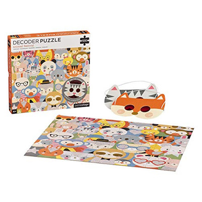 Petit Collage Animal Festival Decoder Children’s Puzzle, 100-Pieces – Jigsaw Puzzle for Kids – Includes Glasses to Uncover Hidden Objects – Animal Puzzle for Ages 4+, Makes a Great Gift Idea