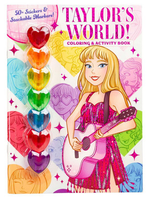 Taylor's World: Coloring and Activity Book with 7 Heart-Shaped Stackable Markers