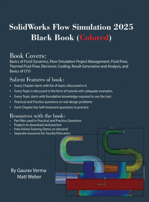 SolidWorks Flow Simulation 2025 Black Book - (Hardback or Cased Book)
