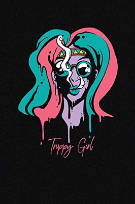 Trippy Girl Hippie Psychadelic Rave: | Ready to Play Paper Games | Trippy Girl / Hangman, Tic Tac Toe, Four In A Row, Battleships ( 6 x 9 inches - ... Trip Entertainment Pencil and Paper Games