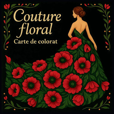 Couture floral Carte de Colorat