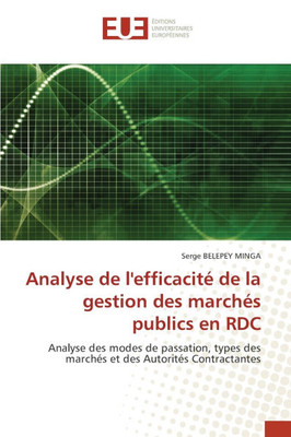 Analyse de l'efficacité de la gestion des marchés publics en RDC