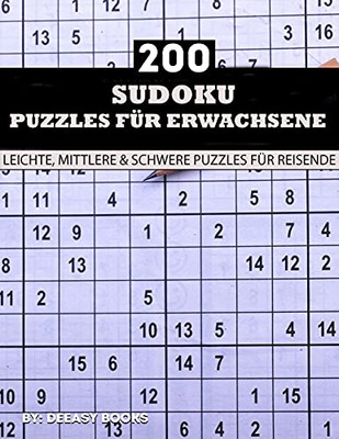 Sudoku Puzzles Fã¼R Erwachsene (German Edition)