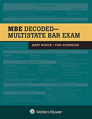 The Mbe Decoded: Multistate Bar Exam (Bar Review)