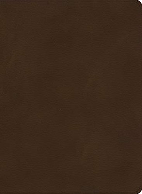 Csb Single-Column Wide-Margin Bible, Brown Leathertouch