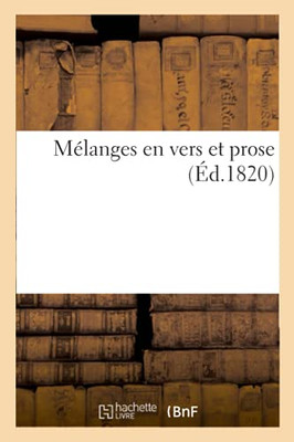 Mã©Langes En Vers Et Prose (Littã©Rature) (French Edition)