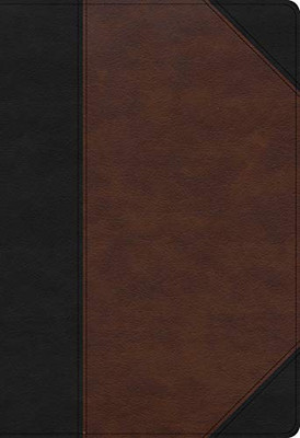 Kjv Super Giant Print Reference Bible, Black/Brown Leathertouch