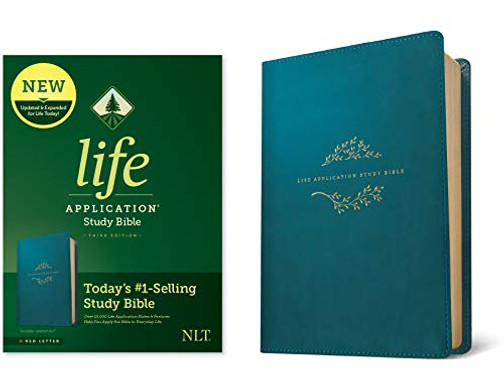Nlt Life Application Study Bible, Third Edition (Red Letter, Leatherlike, Teal Blue)
