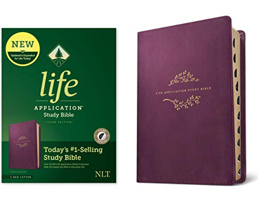 Nlt Life Application Study Bible, Third Edition (Red Letter, Leatherlike, Purple, Indexed)
