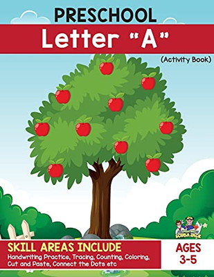 Preschool - Letter A Handwriting Practice Activity Workbook. Apple And Apple Picking Theme!