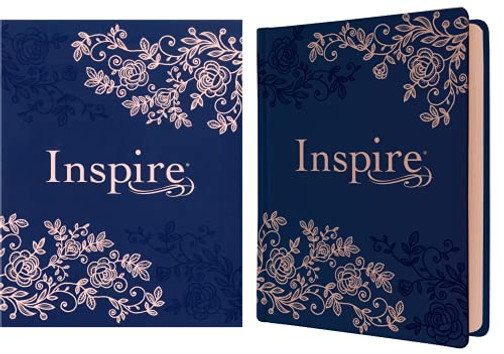 Inspire Bible Nlt (Hardcover Leatherlike, Navy): The Bible For Coloring & Creative Journaling