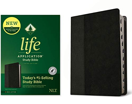 Nlt Life Application Study Bible, Third Edition (Red Letter, Leatherlike, Black/Onyx, Indexed)