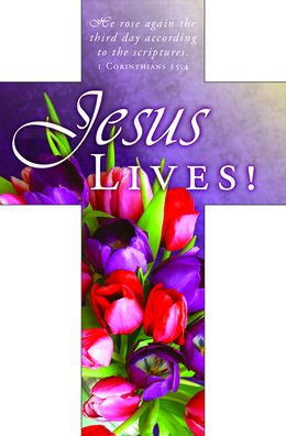Bookmark - Easter - Cross - Jesus Lives!