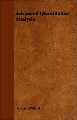 Advanced Quantitative Analysis