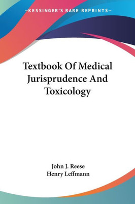 Textbook Of Medical Jurisprudence And Toxicology