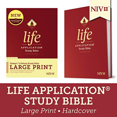 Tyndale Niv Life Application Study Bible, Third Edition, Large Print (Hardcover, Red Letter) ?çô New International Version ?çô Large Print Study Bible For Enhanced Readability