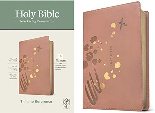 Nlt Thinline Reference Holy Bible (Red Letter, Leatherlike, Brushed Pink): Includes Free Access To The Filament Bible App Delivering Study Notes, Devotionals, Worship Music, And Video