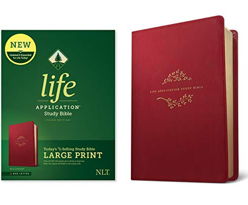 Tyndale Nlt Life Application Study Bible, Third Edition, Large Print (Leatherlike, Berry, Red Letter) ?çô New Living Translation Bible, Large Print Study Bible For Enhanced Readability