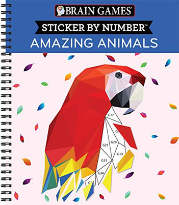 Brain Games - Sticker By Number: Amazing Animals