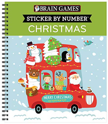 Brain Games - Sticker By Number: Christmas (Kids)