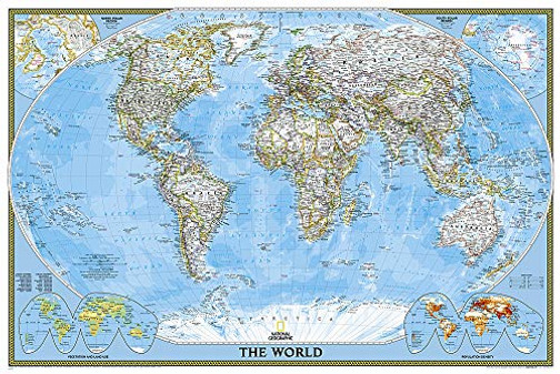 National Geographic: World Classic Wall Map - Laminated (Poster Size: 36 X 24 Inches) (National Geographic Reference Map)