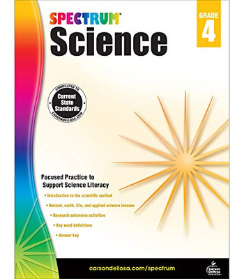 Spectrum Grade 4 Science Workbook?çö4Th Grade State Standards, Introduction To The Scientific Method, Research Activities With Answer Key For Homeschool Or Classroom (144 Pgs)