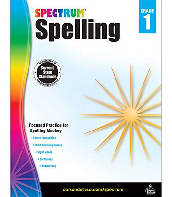 Spectrum 1St Grade Spelling Workbook?çöstate Standards Spelling With Lined Handwriting Practice, Dictionary, And Answer Key For Homeschool Or Classroom (184 Pgs)