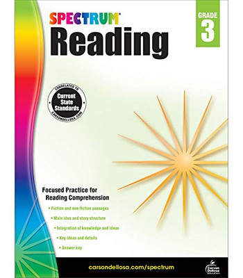 Spectrum 3Rd Grade Reading Workbook?çöstate Standards For Reading Comprehension, Nonfiction Fiction Passages With Answer Key For Homeschool Or Classroom (174 Pgs)