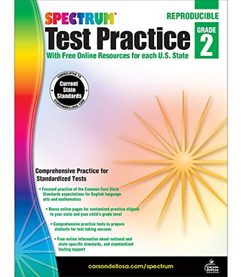 Spectrum Grade 2 Test Practice Workbook?çö2Nd Grade Math And Language Arts Reproducible Book, Reading Comprehension, Grammar, Vocabulary, And Math Practice For Standardized Tests (160 Pgs)