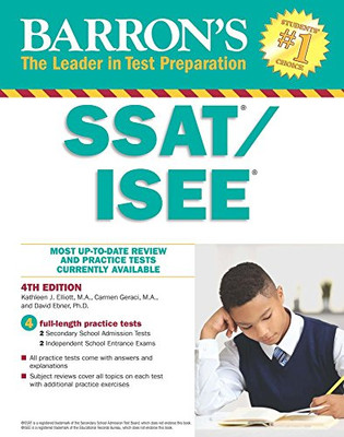 Ssat/Isee: High School Entrance Examinations (Barron'S Test Prep)