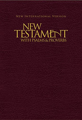 Niv, New Testament With Psalms And Proverbs, Pocket-Sized, Paperback, Burgundy