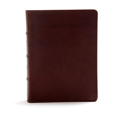Csb Study Bible, Brown Genuine Leather, Indexed, Red Letter, Study Notes And Commentary, Illustrations, Ribbon Marker, Sewn Binding, Easy-To-Read Bible Serif Type
