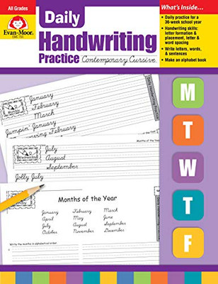 Daily Handwriting Practice, Contemporary Cursive