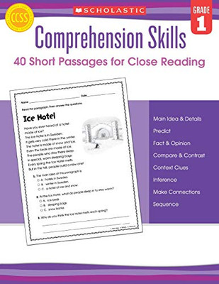 Comprehension Skills: Short Passages For Close Reading: Grade 1