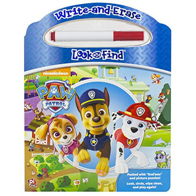 Nickelodeon - Paw Patrol - Write-And-Erase Look And Find Wipe Clean Board Book - Pi Kids