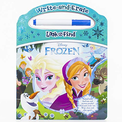 Disney Frozen - Write-And-Erase Look And Find - Wipe Clean Learning Board - Pi Kids