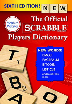 The Official Scrabble Players Dictionary, Sixth Ed. (Jacketed Hardcover) 2018 Copyright