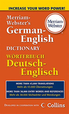 Merriam-Webster'S German-English Dictionary, Newest Edition, Mass-Market Paperback (German And English Edition)