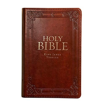 Kjv Holy Bible, Standard Size, Burgundy Faux Leather W/Thumb Index And Ribbon Marker, Red Letter, King James Version