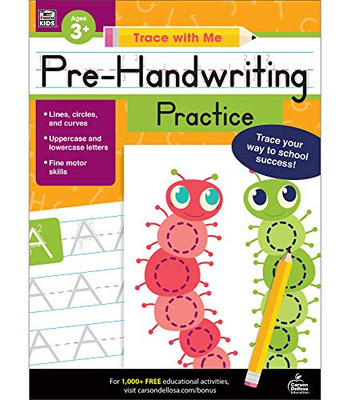 Carson Dellosa Trace With Me: Pre-Handwriting Practice Workbook?çöprek-Grade 2 Writing Practice, Line, Circle, Curve Strokes And Letter Tracing (128 Pgs)